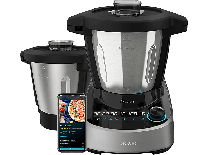 Robot de cocina CECOTEC en color Negro de 1600W