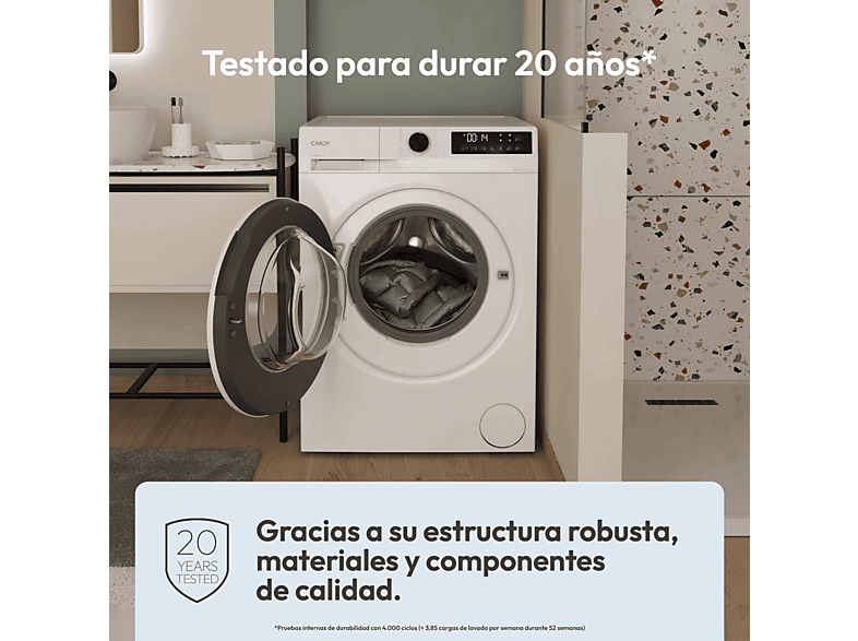 Lavadora carga frontal CANDY en color Blanco (mod. GD 4105-S ProWash 300) — foto 8