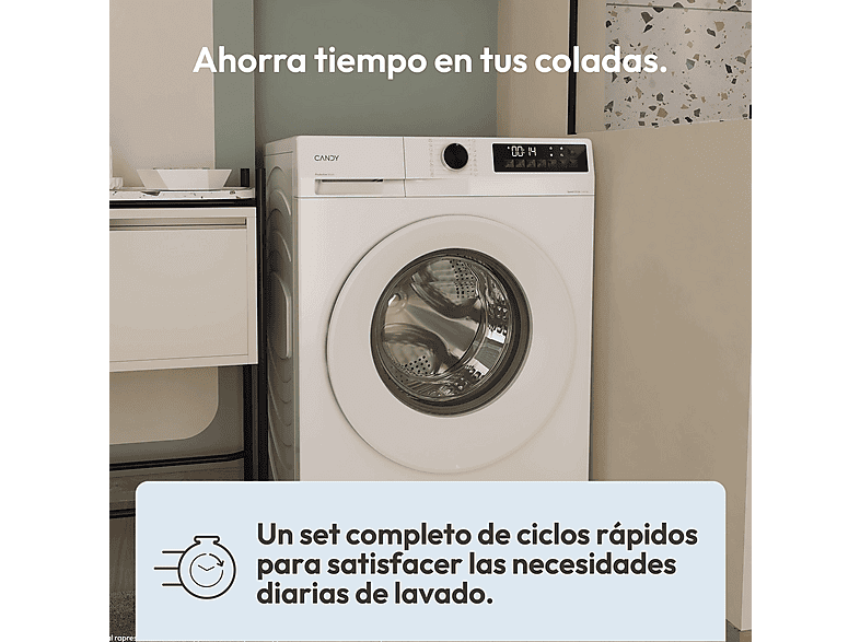 Lavadora carga frontal CANDY en color Blanco (mod. GD 4105-S ProWash 300) — foto 13