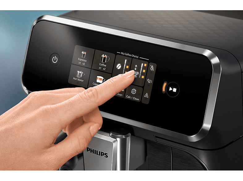 Cafetera superautomática PHILIPS en color Cromado y negro brillo, LatteGo — foto 6