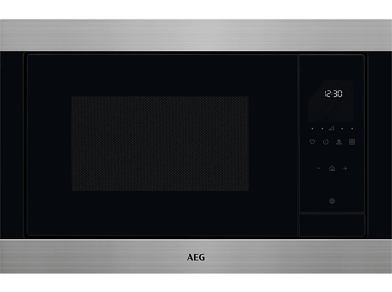 AEG Microondas con grill en color Negro/Inox — 900 W y 8 niveles