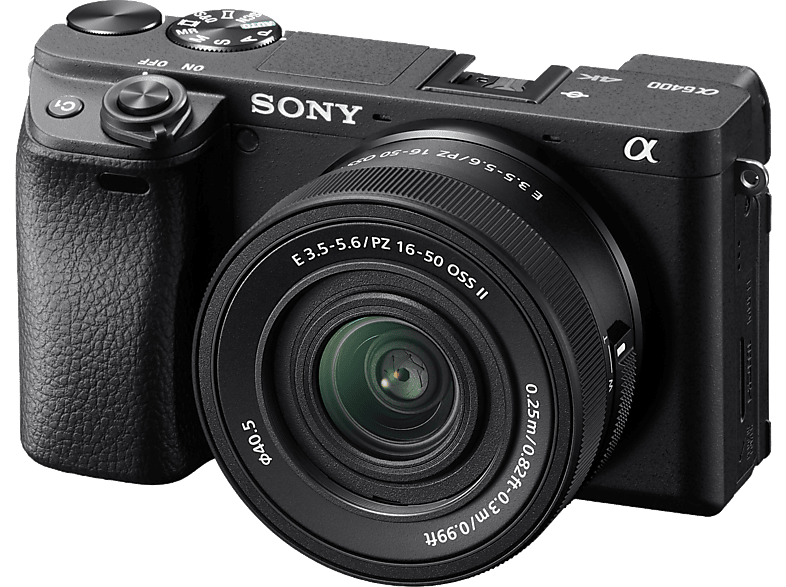 SONY Cámara EVIL Con sensor CMOS Exmor APS-C (mod. Kit Alpha 6400A (ILCE6400AKB)) en color Negro