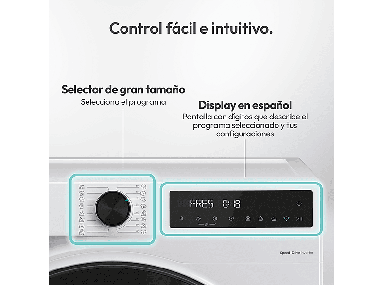 Lavadora carga frontal CANDY en color Blanco de 8 kg — foto 9