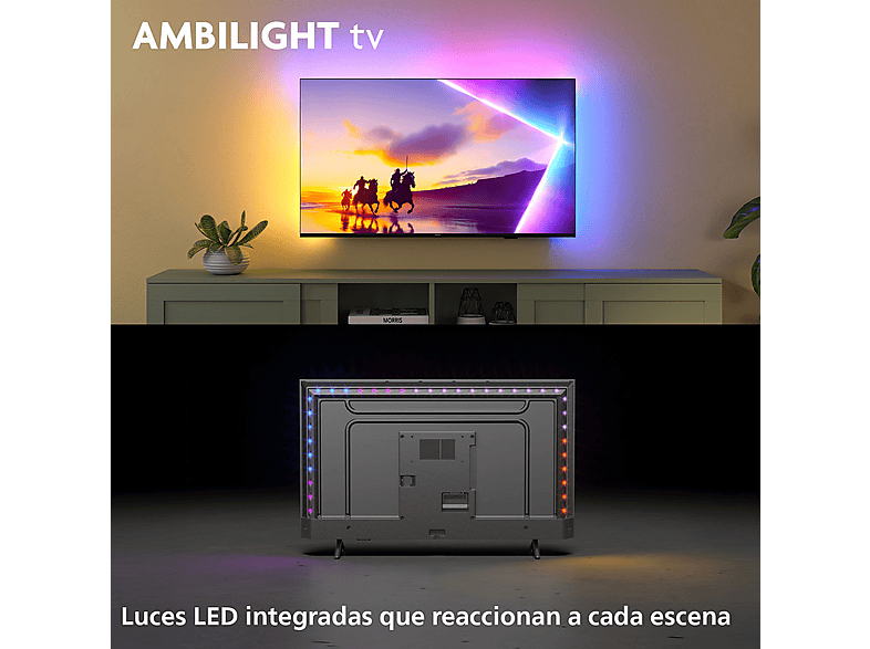 TV QLED 43" PHILIPS en color Negro mate (mod. Ambilight 43PUS8510/12) — foto 4