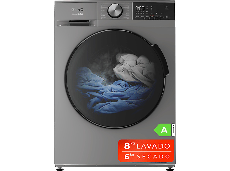 EVVO Lavadora secadora en color Inox