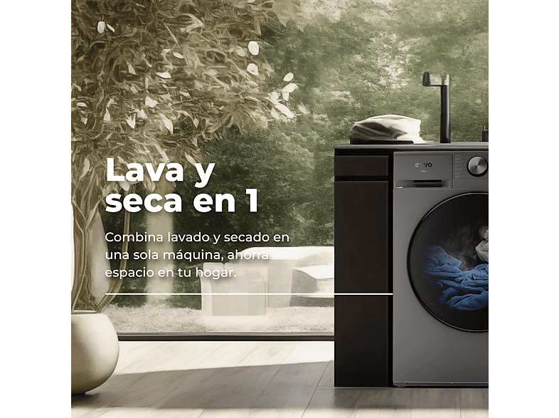 EVVO Lavadora secadora en color Inox — foto 3
