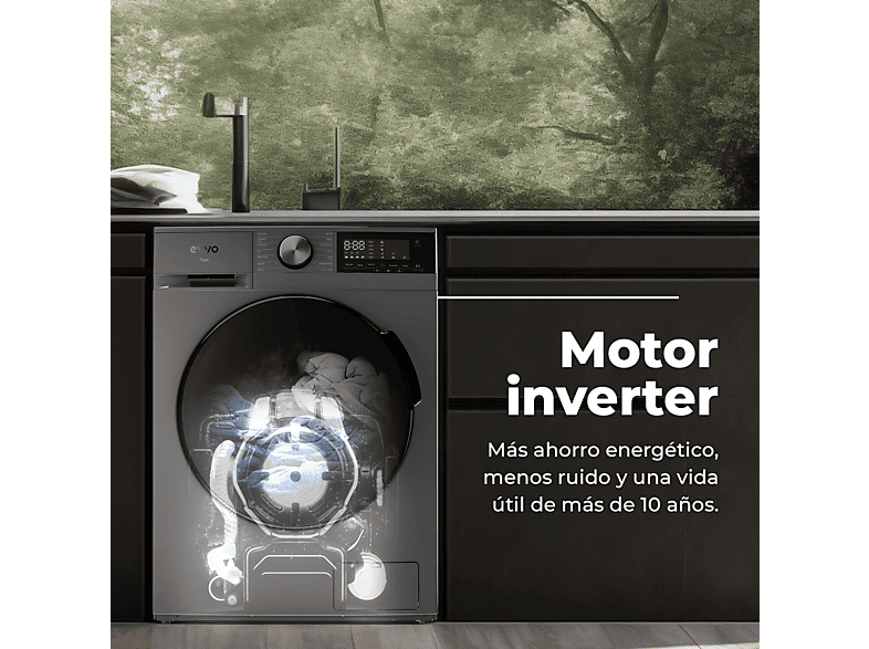 Lavadora secadora EVVO con 1350 rpm en color Blanco — foto 5