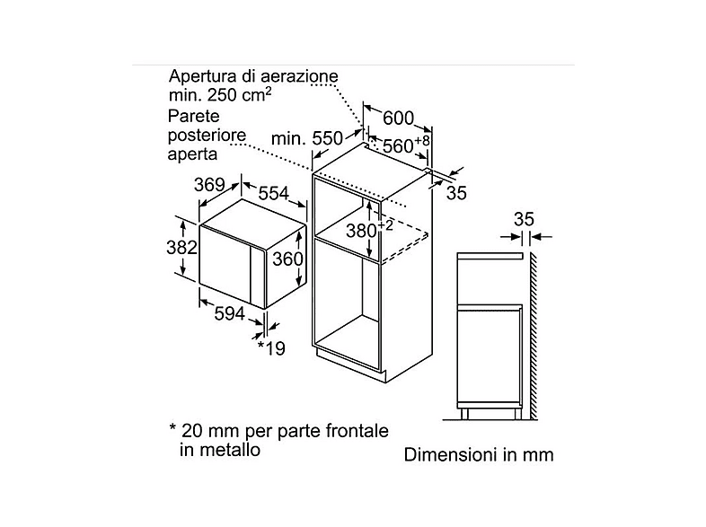 BOSCH Microondas integrable en color Bicolor (mod. Bosch Serie 4 BFL553MS0) — foto 5