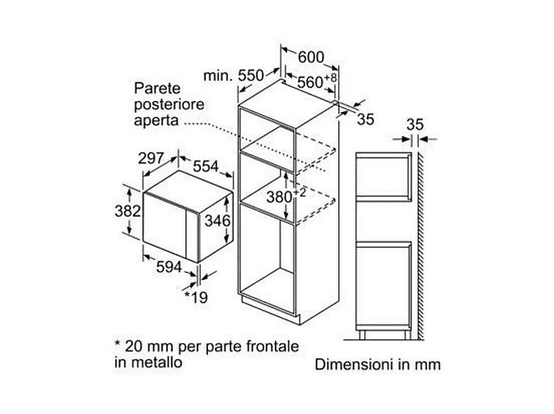 BOSCH Microondas integrable en color Bicolor (mod. Bosch Serie 4 BFL553MS0) — foto 9