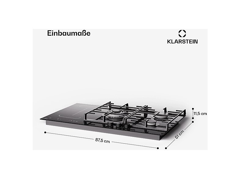 Placa de gas KLARSTEIN en color Negro (mod. MultiChef 5 inducción) — foto 7