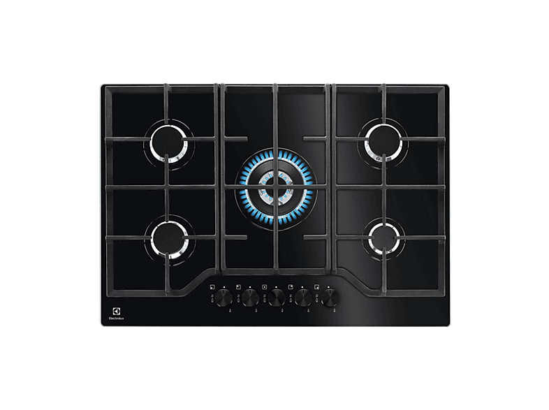 ELECTROLUX Placa de gas en color Negro — 5 zonas y 74 cm
