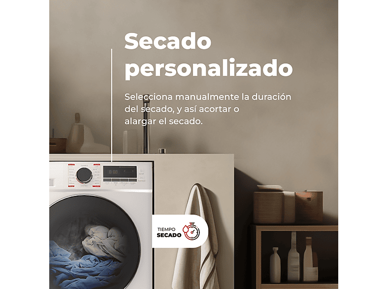 Secadora bomba de calor EVVO con 8 kg en color Blanco — foto 3
