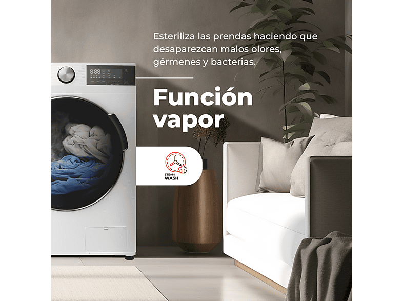 EVVO Lavadora carga frontal en color Gris (mod. Nova 8X) — foto 3