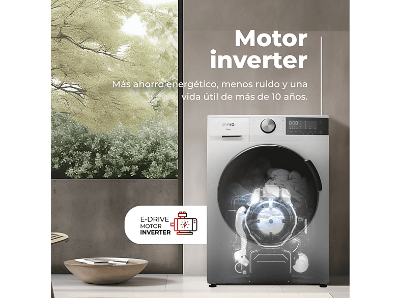 EVVO Lavadora carga frontal en color Gris (mod. Nova 8X) — foto 5