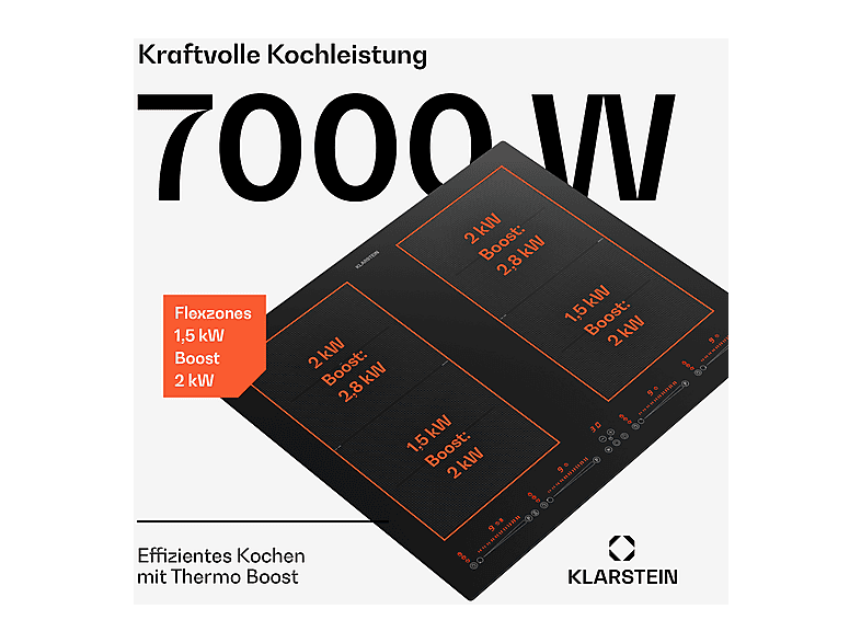 Placa de inducción KLARSTEIN con 4 zonas en color Negro — foto 3