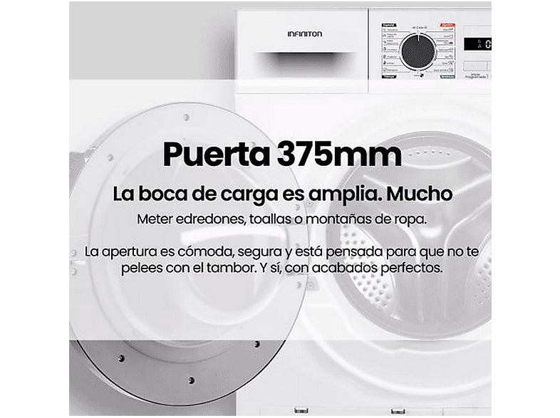 Secadora Bomba de Calor INFINITON en color Blanco, 9 kg — foto 5