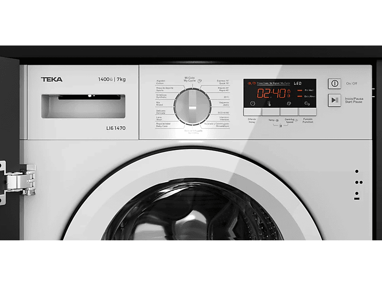 Lavadora integrable TEKA con 7 kg en color Sin panelar — foto 3