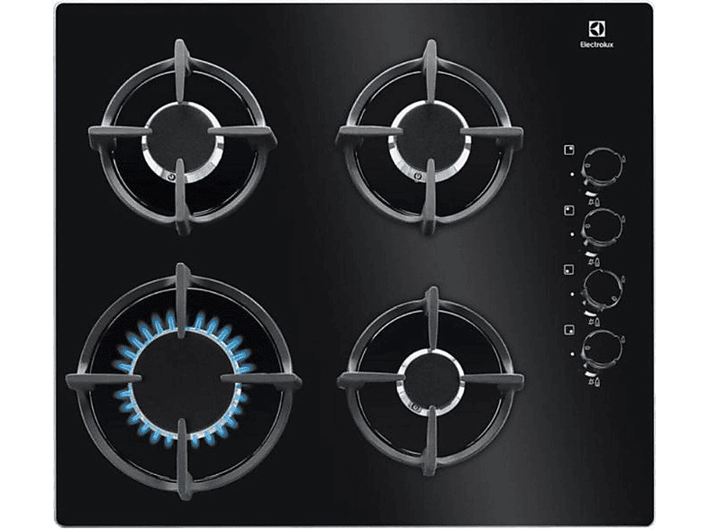 Placa de gas ELECTROLUX con 4 zonas en color Negro