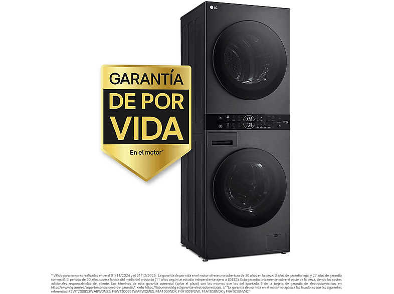 Lavadora secadora LG — Torre de lavado 12/10 kg y TurboWash™ — foto 3