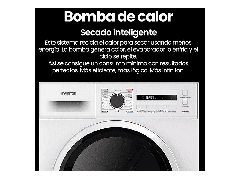 Secadora bomba de calor INFINITON con Bomba de calor en color Blanco — foto 4