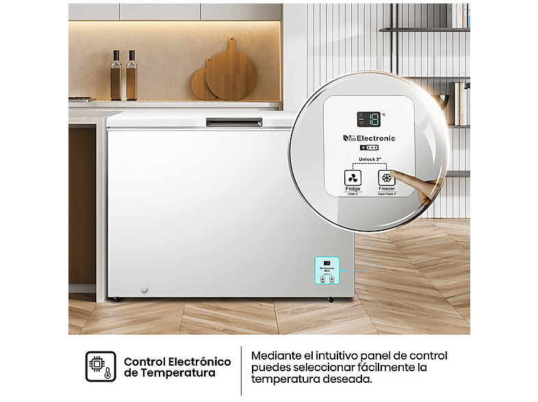 HISENSE Congelador horizontal en color Blanco — 84.7 cm y 297 l — foto 8