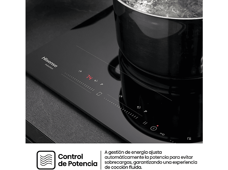 Placa inducción HISENSE en color Negro de 3 zonas — foto 8