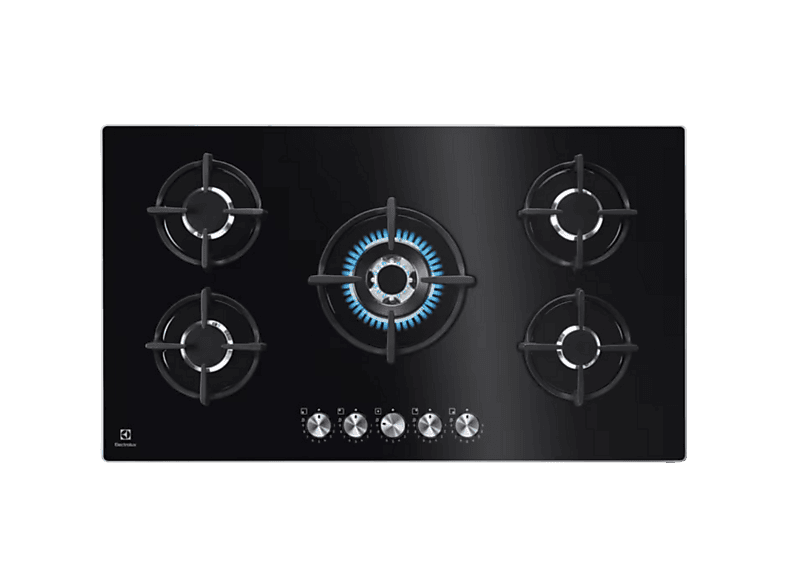 ELECTROLUX Placa de gas 5 zonas en color Negro