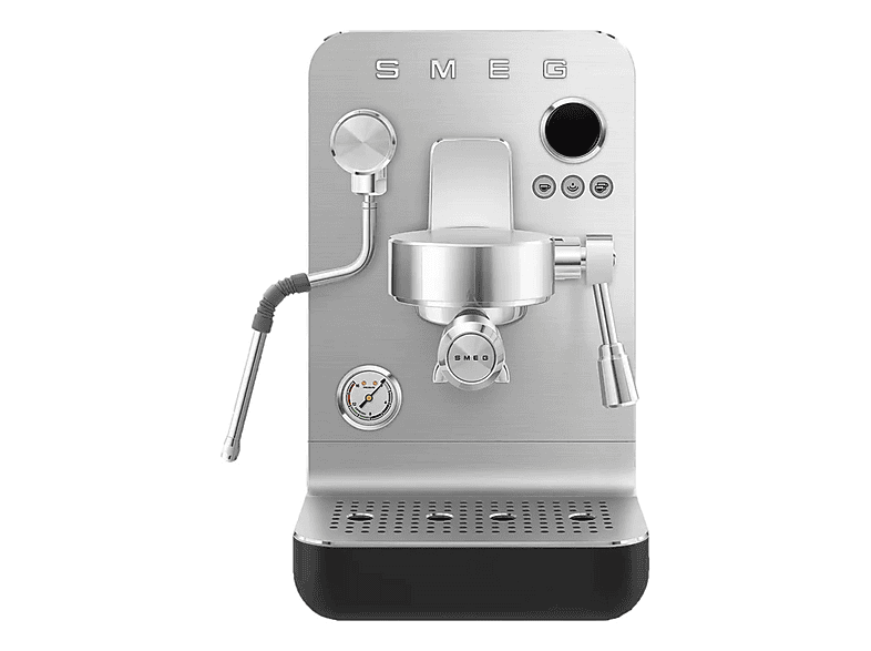 SMEG Cafetera espresso en color Negro, Acero inoxidable — 15 bar y 1700 W