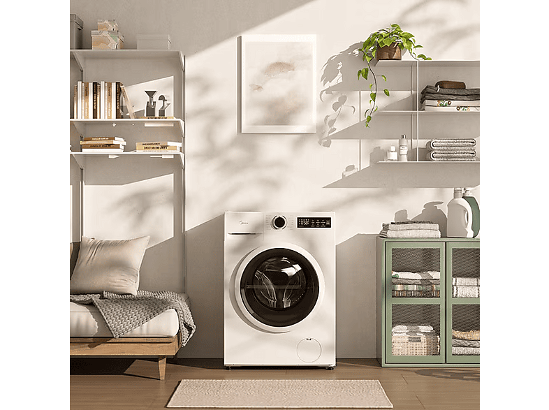 Lavadora carga frontal MIDEA en color Blanco de 9 kg — foto 7