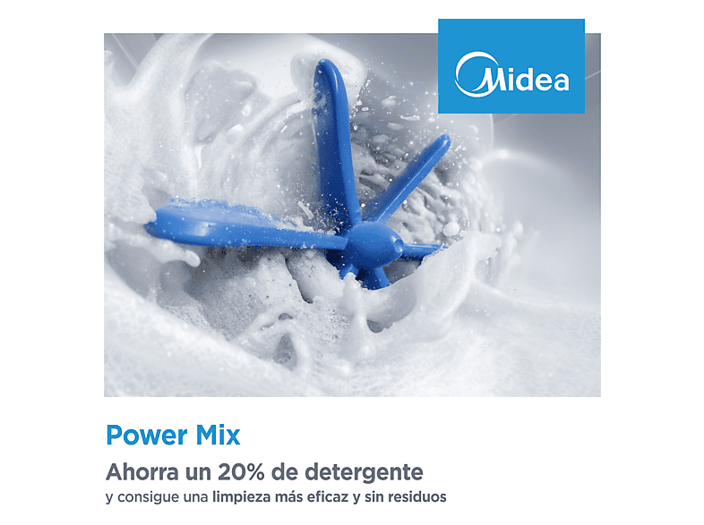Lavadora carga frontal MIDEA en color Blanco de 9 kg — foto 11