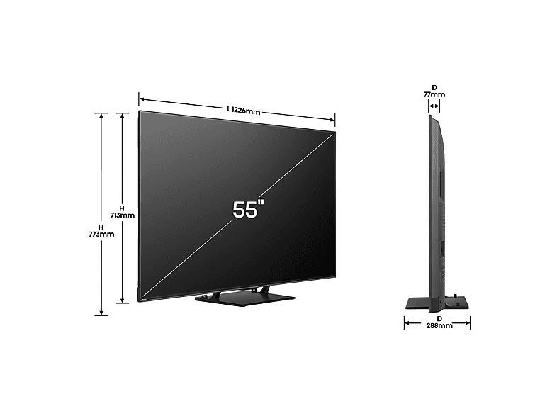 TV Mini LED 55" HISENSE en color Black, UHD 4K — foto 6
