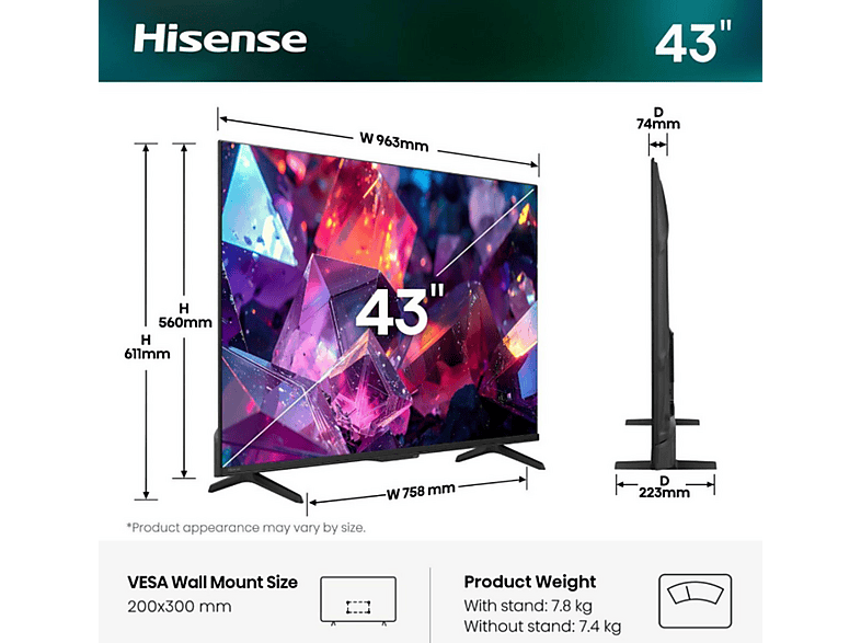 HISENSE TV QLED 43" en color Black — QLED 4K y Smart TV — foto 6