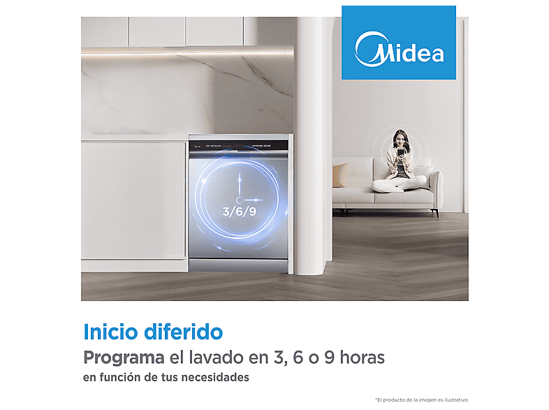Lavavajillas MIDEA en color Inox de 12 Servicios — foto 10