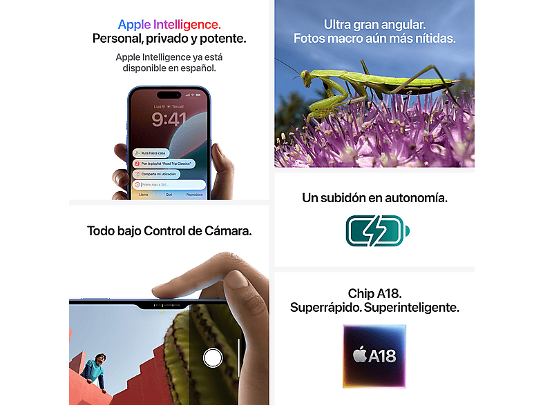 APPLE Smartphone 128 GB (mod. iPhone 16) en color Verde azulado — foto 7