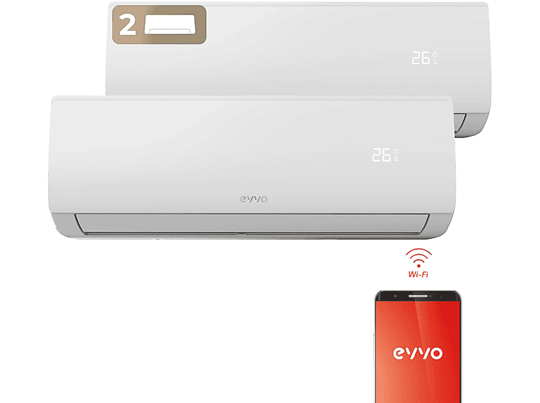 Split 2x1 EVVO en color Blanco (mod. Clima)