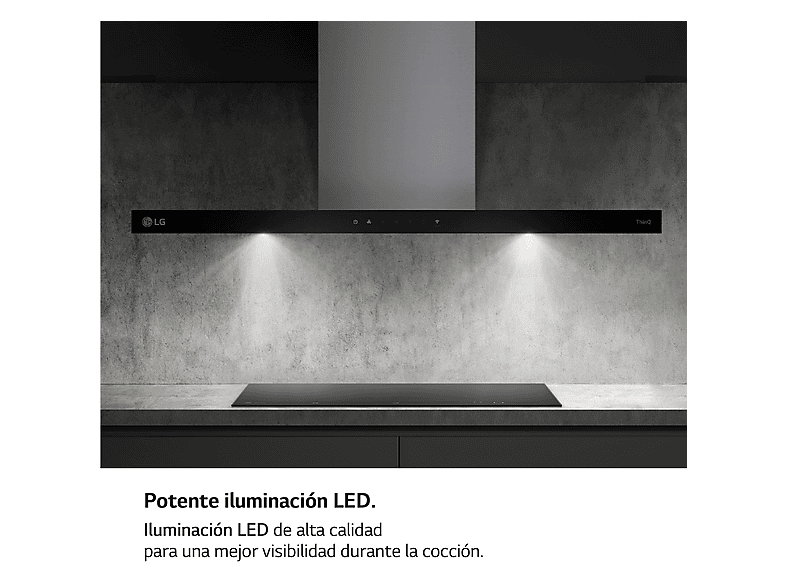 Campana decorativa LG en color Acero inoxidable de 3 velocidades — foto 8