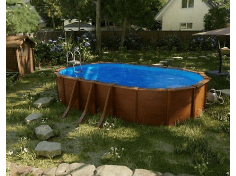 GRE Piscina de acero None (mod. Pacific Madera - Ø300) en color Marrón — foto 7