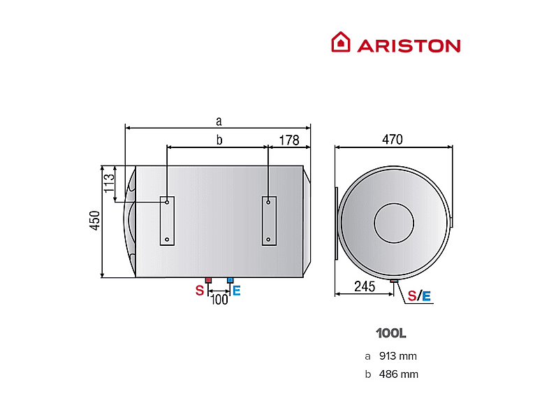 ARISTON Termo eléctrico 100 l en color Blanco — foto 3