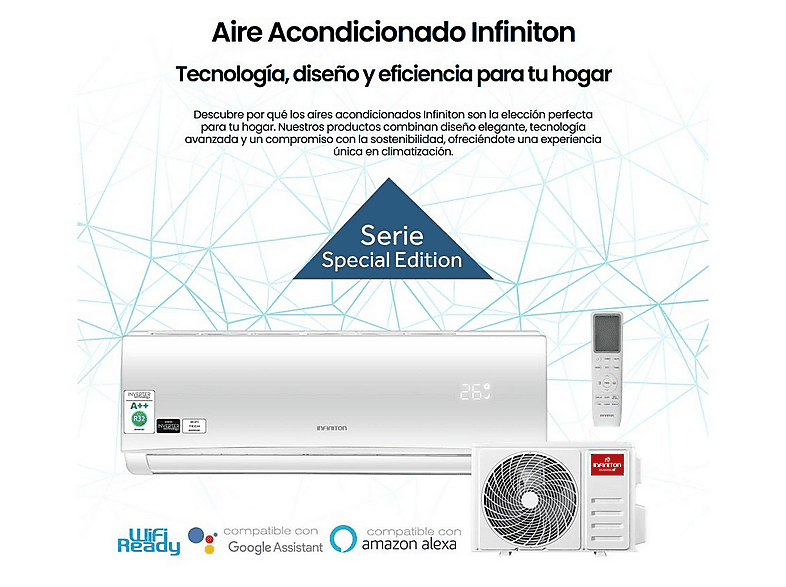 INFINITON Aire acondicionado Split 1x1 9000 fg/h en color Blanco — foto 5