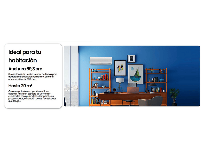 INFINITON Aire acondicionado Split 1x1 9000 fg/h en color Blanco — foto 6
