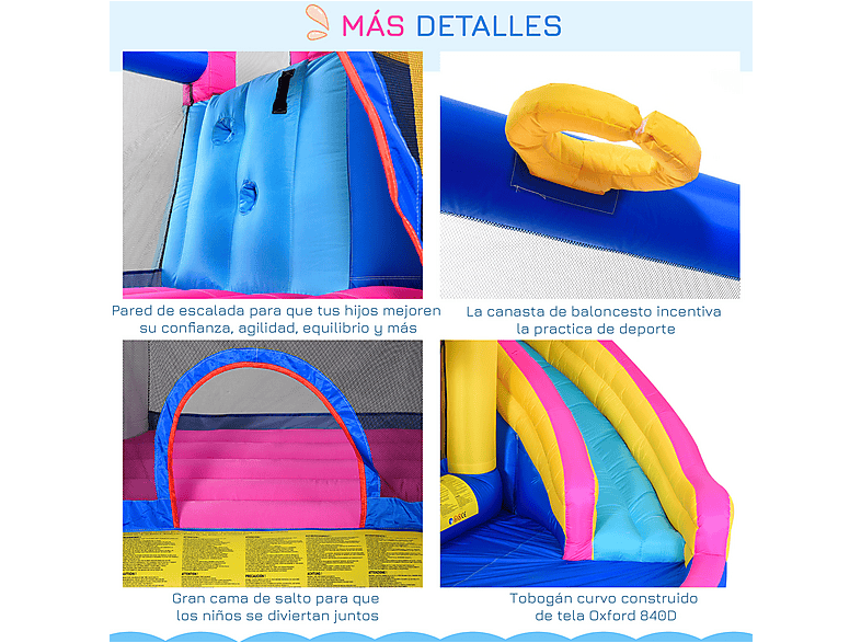 OUTSUNNY Castillo Inflable Infantil (mod. 342-027V90) — foto 4