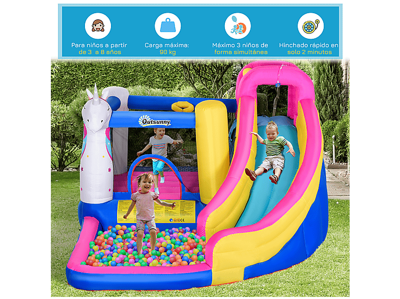 OUTSUNNY Castillo Inflable Infantil (mod. 342-027V90) — foto 6
