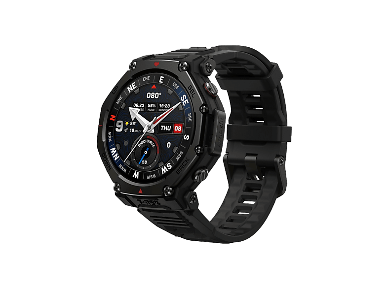 AMAZFIT Smartwatch en color Negro — Correa de 22mm y Silicona
