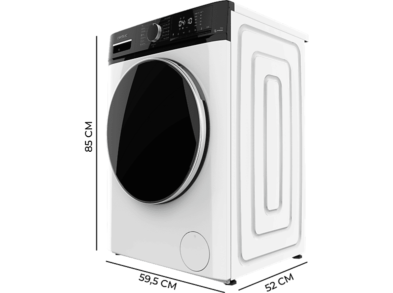 CECOTEC Lavadora carga frontal 8 kg (mod. Bolero DressCode 8610 Inverter) en color White — foto 3