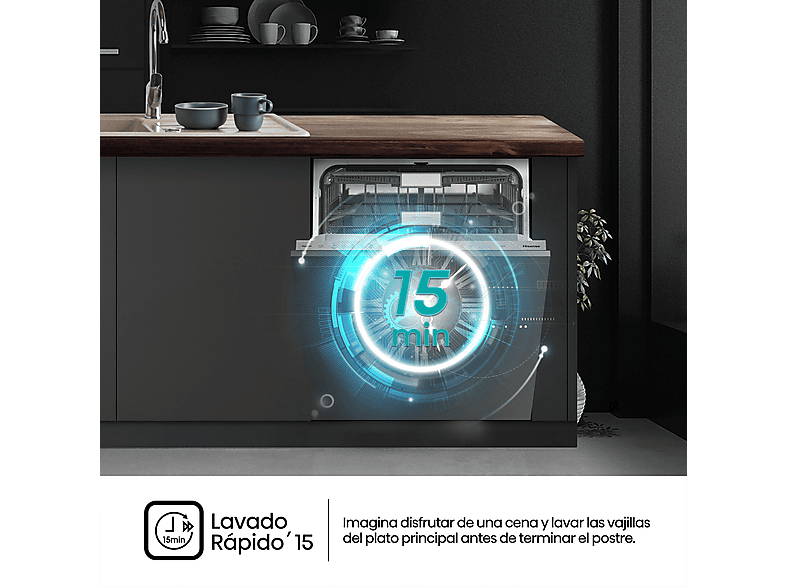 HISENSE Lavavajillas integrable 16 servicios en color Sin Panelar — foto 6