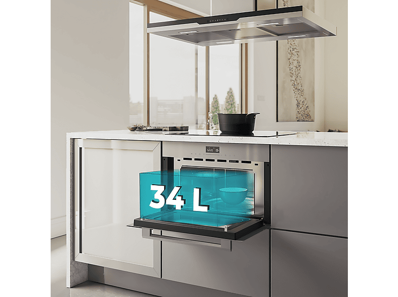 CECOTEC Horno con microondas en color Gris — Integrable y 34 l — foto 7