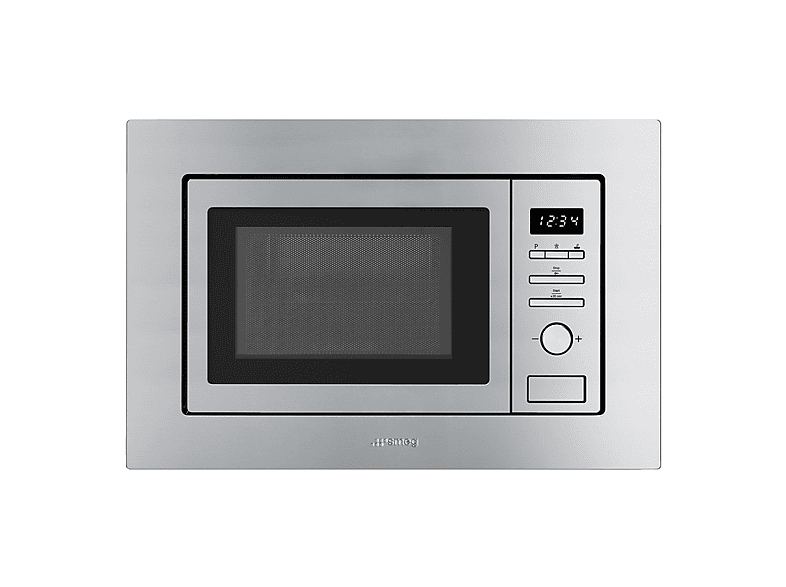 SMEG Microondas en color Color Inox — 800 W y 21 l