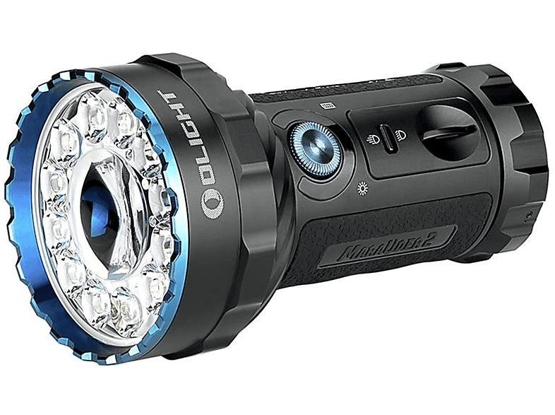 OLIGHT Linterna en color Negro — Batería recargable de iones de litio de 3,6V 5000mAh 21700 y 7.9 cm