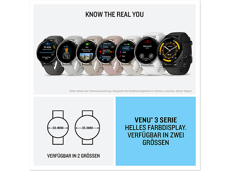 GARMIN Smartwatch PEBBLE GRAY AND SLATE (mod. VENU 3S) en color Negro — foto 9