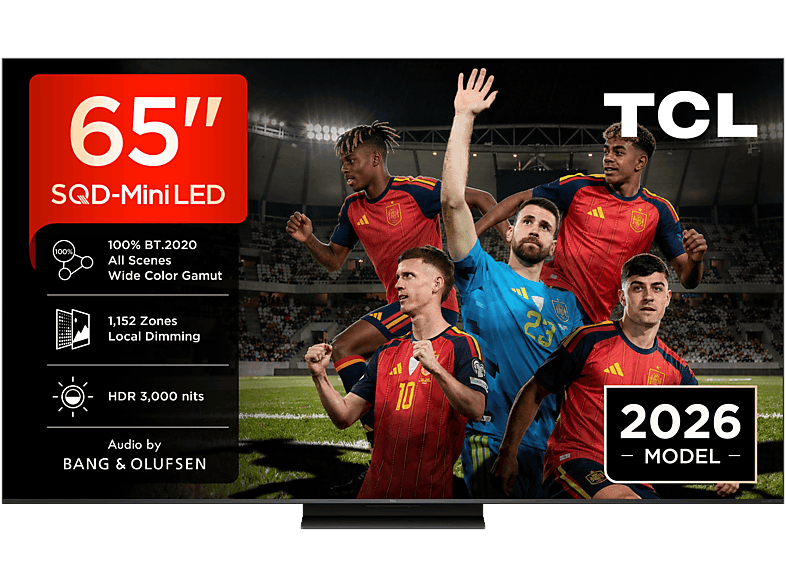 TV SQD-Mini LED 65" TCL con QLED 4K en color Negro